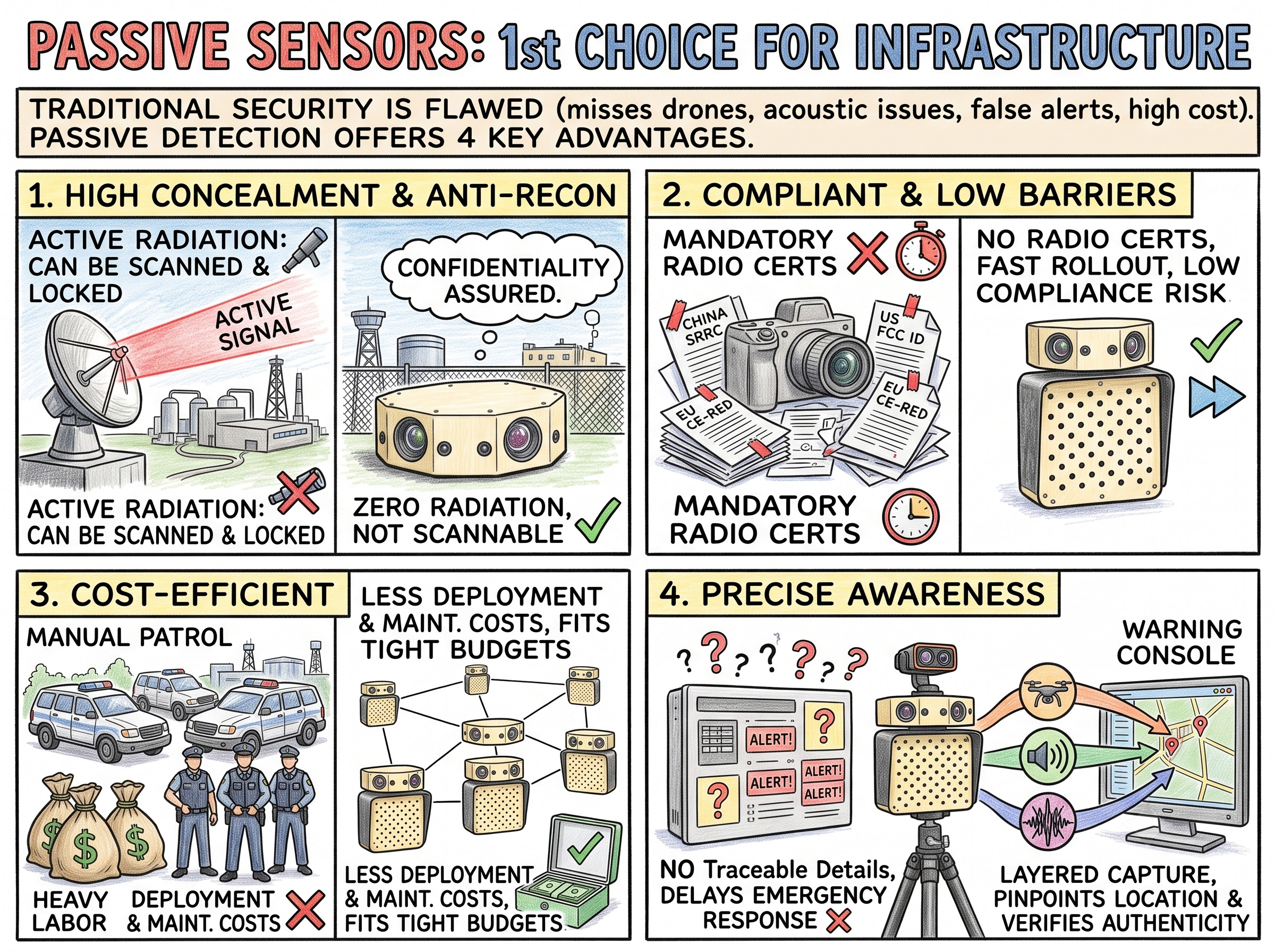 Why Passive Sensors Are Ideal for Civil Infrastructure Security